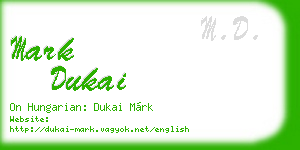 mark dukai business card