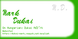 mark dukai business card